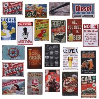 COFFEE Garage Vintage Tin Sign Bar pub home Wall Decor Retro Metal Poster V   252839431560